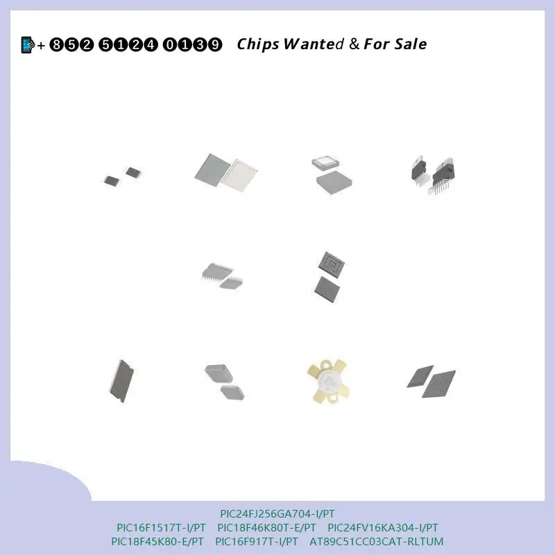 PIC24FJ256GA704-I/PT PIC16F1517T-I/PT PIC18F46K80T-E/PT PIC24FV16KA304-I/PT MCU chips PIC18F45K80-E/PT PIC16F917T-I/PT