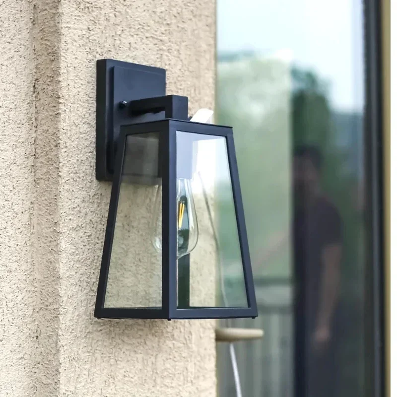 Estilo europeu ao ar livre lâmpada de parede retro à prova dwaterproof água super brilhante luz parede ao ar livre para jardim varanda villa corredor luzes da noite