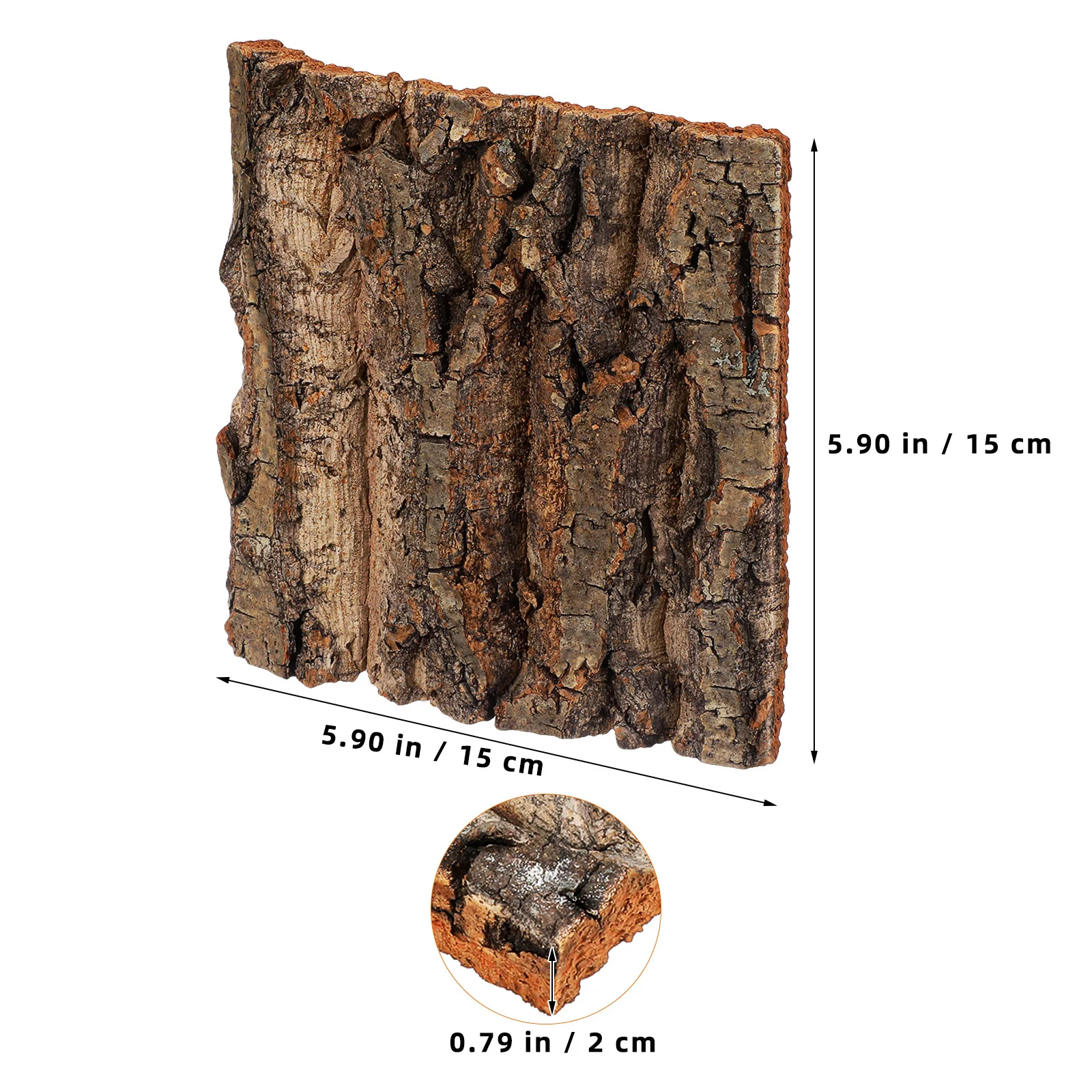 4 szt. Dekoracji do akwarium z korku, płaskie elementy, tło do terrarium dla gadów, ściana do wspinaczki dla jaszczurek i gekonów, dekoracja do akwarium, habitat