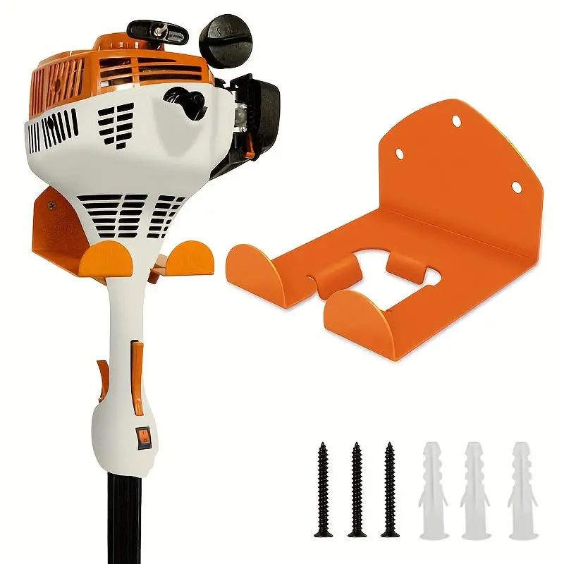 

1 шт., стойка для триммера, органайзер для садовых электроинструментов, вешалка для тяжелых условий эксплуатации, для хранения в гараже, бензопила, держатель для сорняков, садовые инструменты