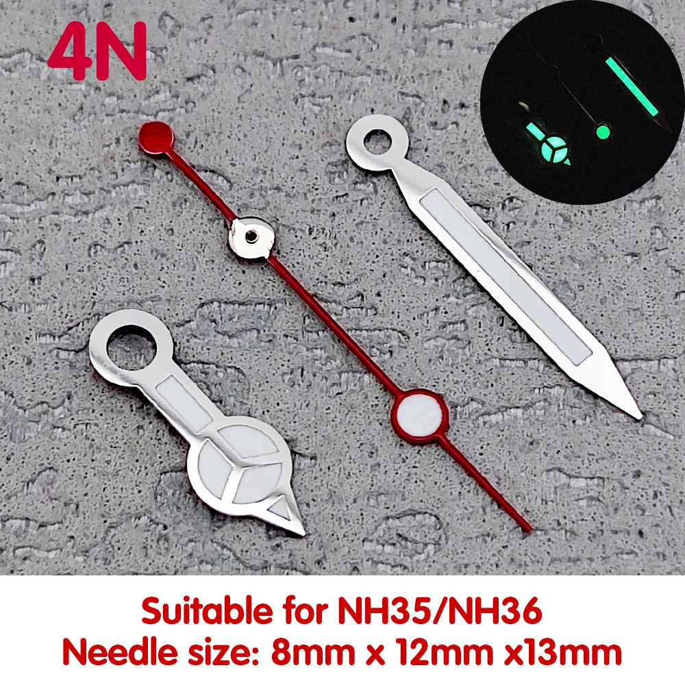 NH35 Hands High Quality Hands C3 Luminous Grade Hands Fits NH35/NH36 Hands Watch Parts Replacement Accessories NH35 Watch Hands