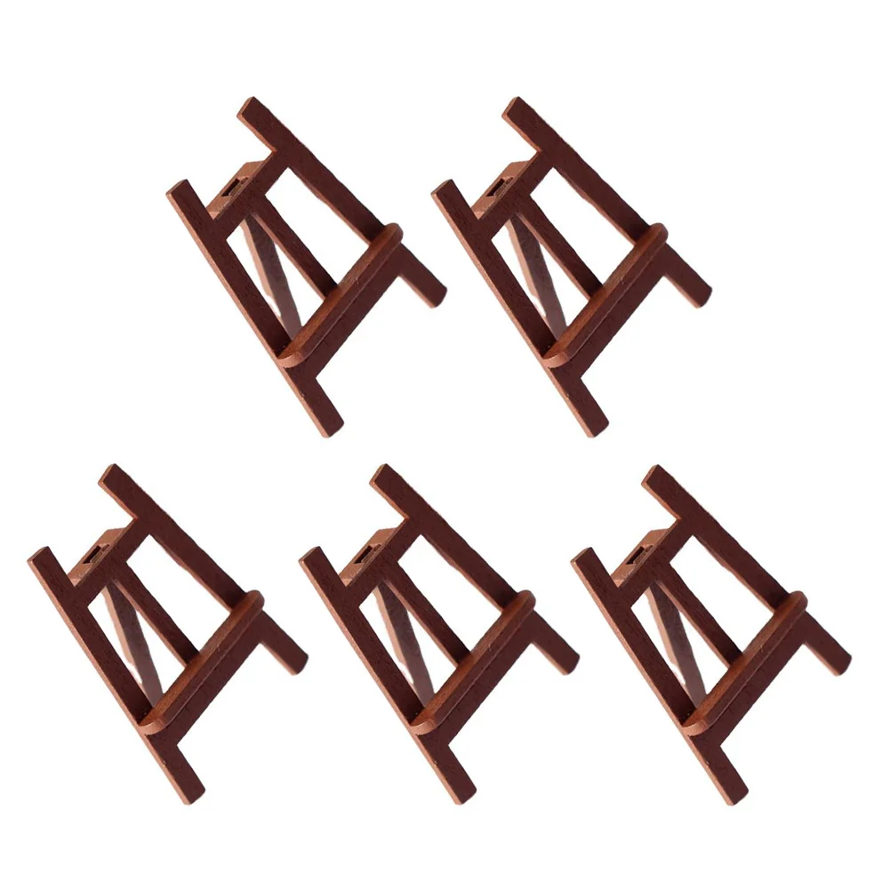 5 Pcs Mini Easel Model Wooden Miniature Blackboard Decor Micro Landscaping Decoration House Ornament Scene Accessory