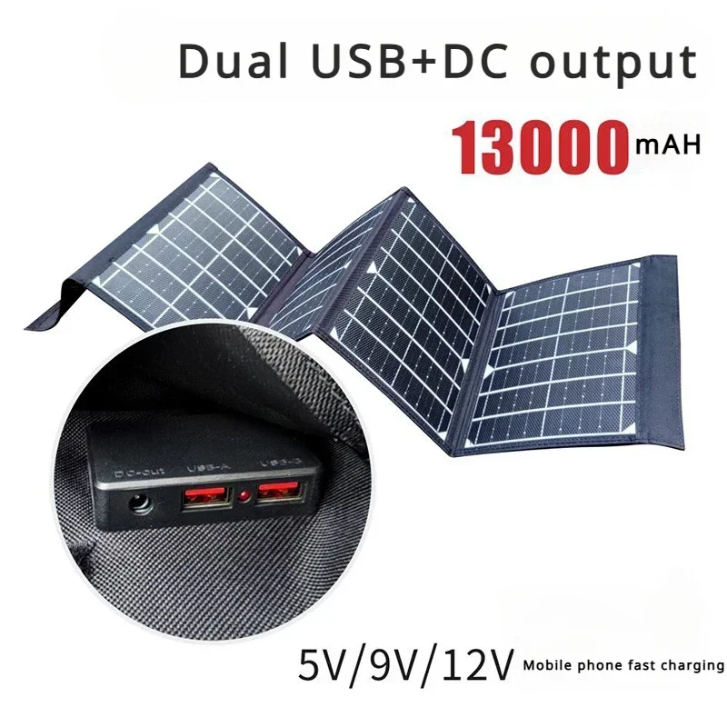 2024 Foldable Solar Pack Monocrystalline,Silicon DC+USB Fast Charge Solar Panel for Outdoor Cycling Climbing Hiking Camping