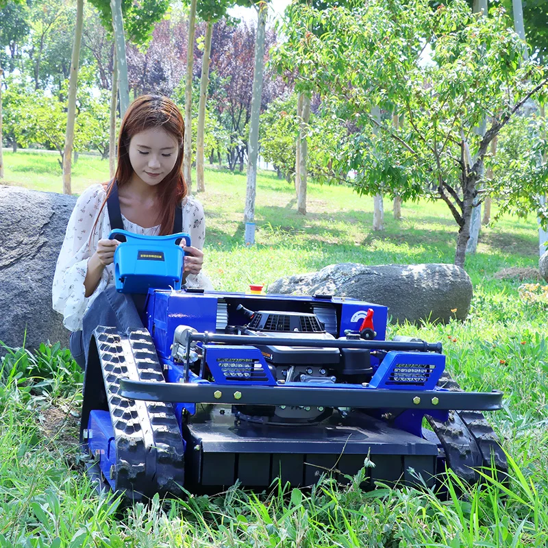 Personalización CE EPA aprobado todo terreno RC cortador de césped jardín oruga Control remoto Robot cortacésped con hoja de nieve