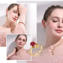 Open Rose Ring Adjustable Size #2