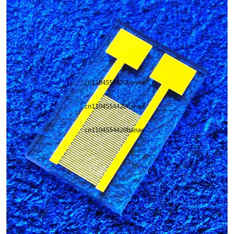 50 μm transparent interdigital electrode quartz glass capacitor array MEMS sensor photoelectric detection