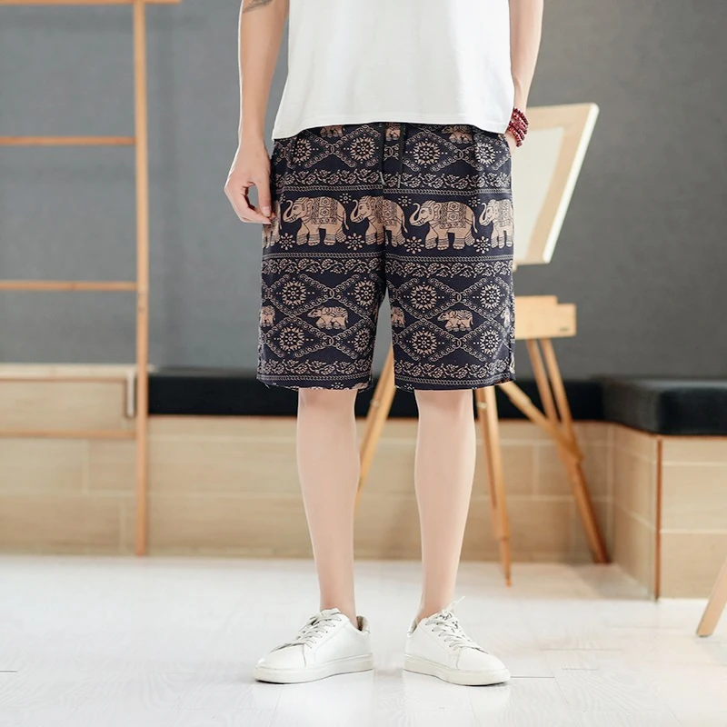New 2024 Men's Fashion Trendy Floral Casual Shorts Five Points Length Multi Occasion Versatile Daily Wear Bottoms For Mens