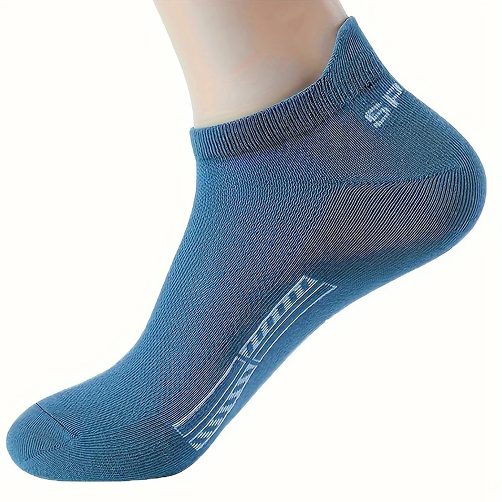 5/10 Pairs Men\'s Socks High Quality Women\'s Low Cut Round Neck Ankle Socks Sports Mesh Breathable Summer Autumn Men\'s Boat Socks