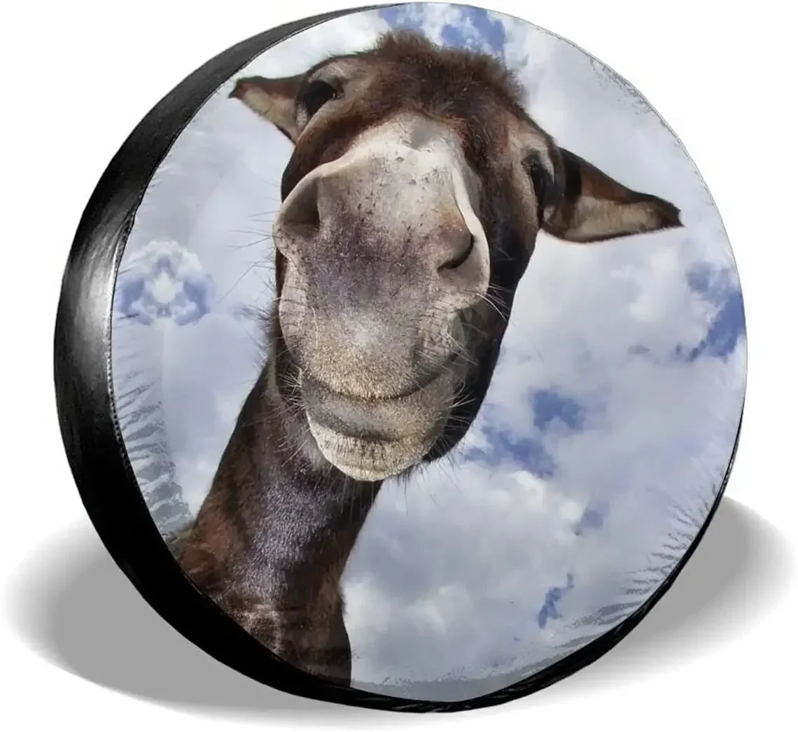 

Чехол для запасного колеса, универсальный чехол для шин, забавный осел, чехол для автомобильного колеса, защита от атмосферных воздействий и пыли, УФ-солнцезащитная шина