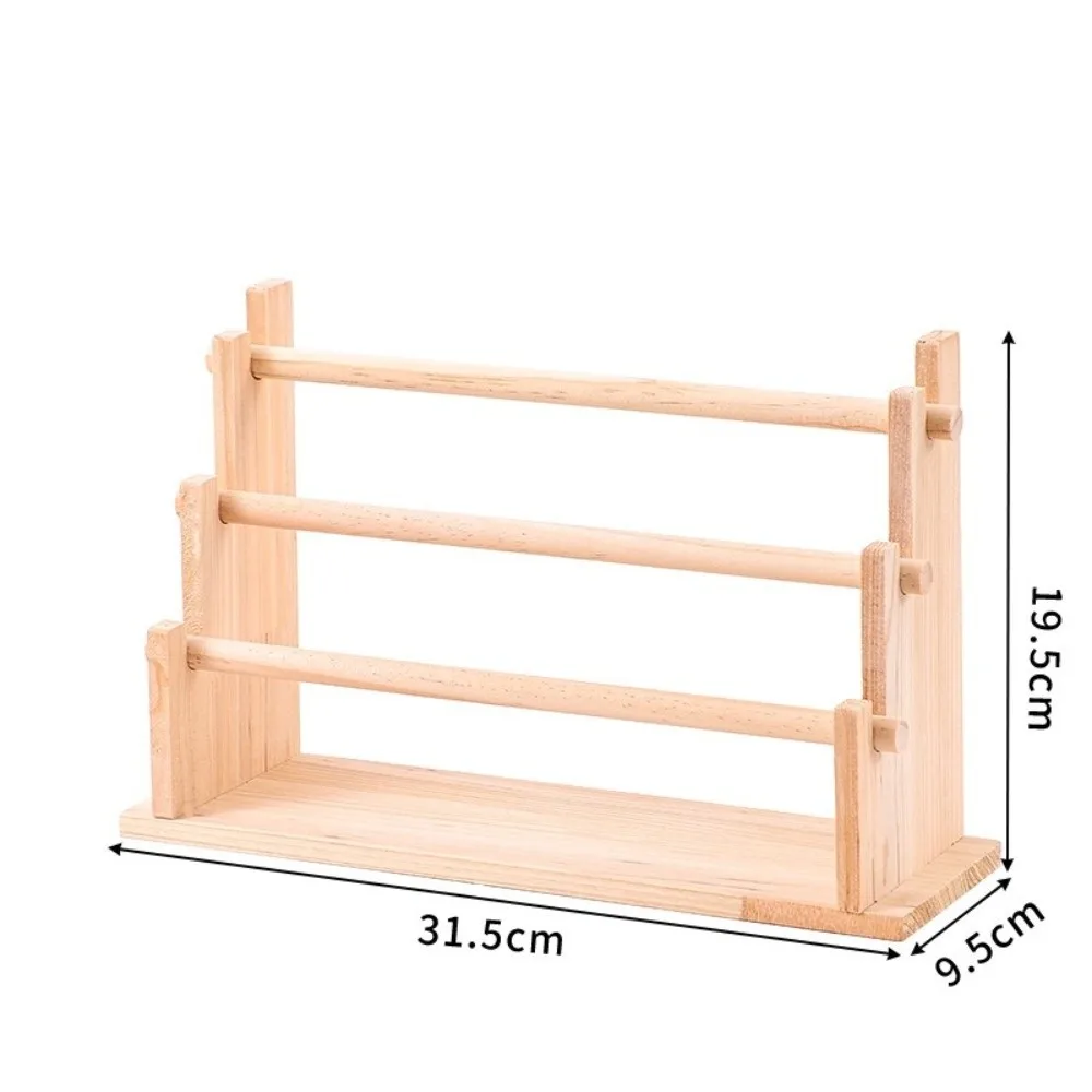 Practical Wooden Jewelry Display Stand Multi Tier Detachable Bracelet Bangle Holder Keychain Organizer Shop Retail & Home Use
