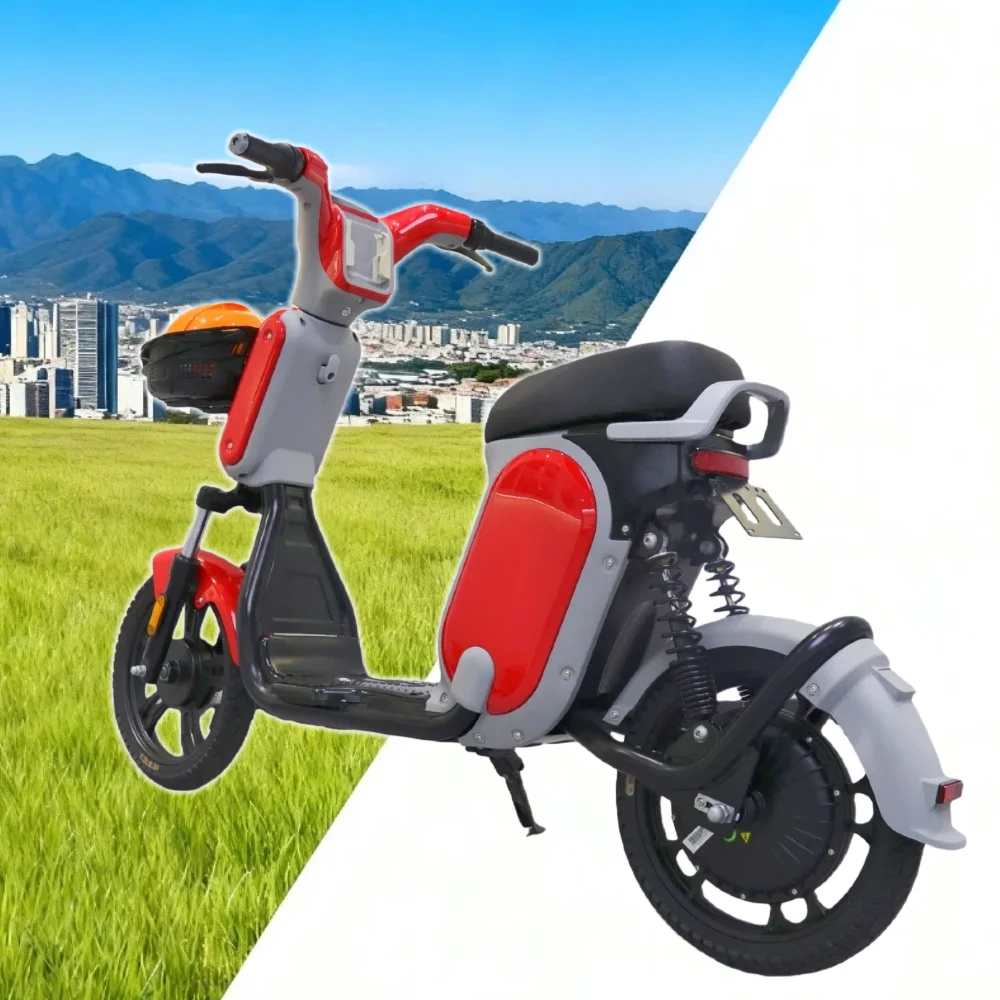QQA Urban style semi-covered electric motorcycle 48V 400W urban commuter custom color