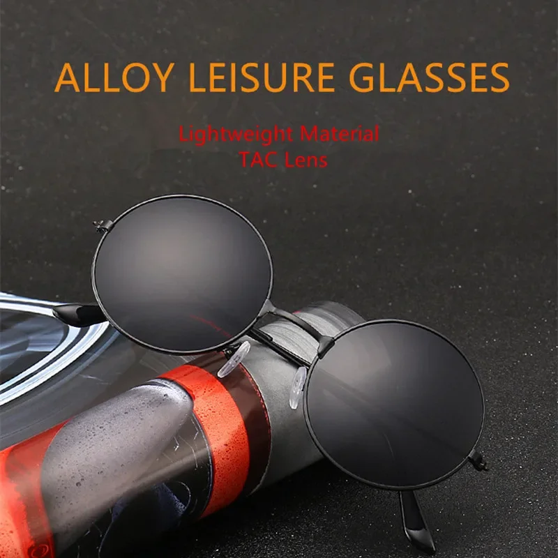 Hot Sale Cycling Round Metal  Retro Vintage Sunglasses Men Women Fashion Good Quality Leisure Photography Sunglasses UV400