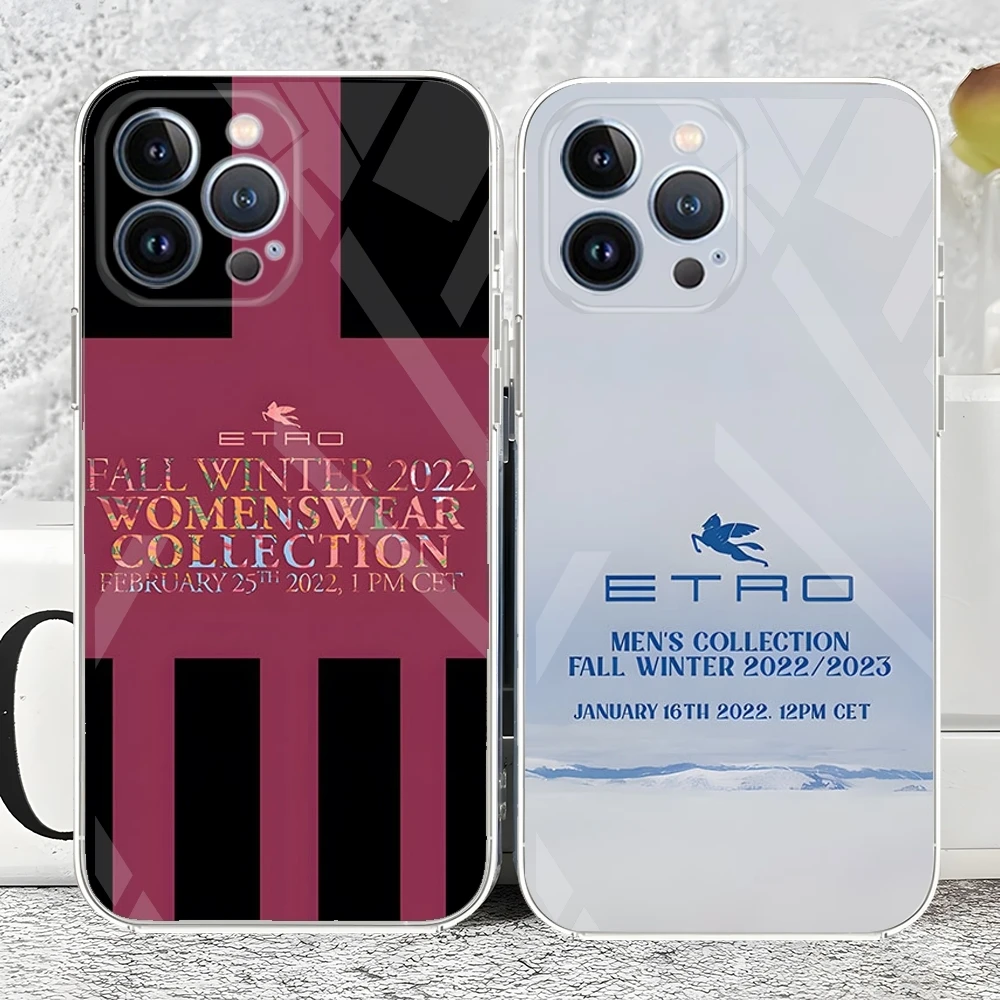 لوحة سلام ماوس Etros للسيدات جديدة 2025 لهاتف آيفون 16 15 14 12 13 11 Pro Max Mini X XR XS Max 7 8 Plus غطاء شفاف