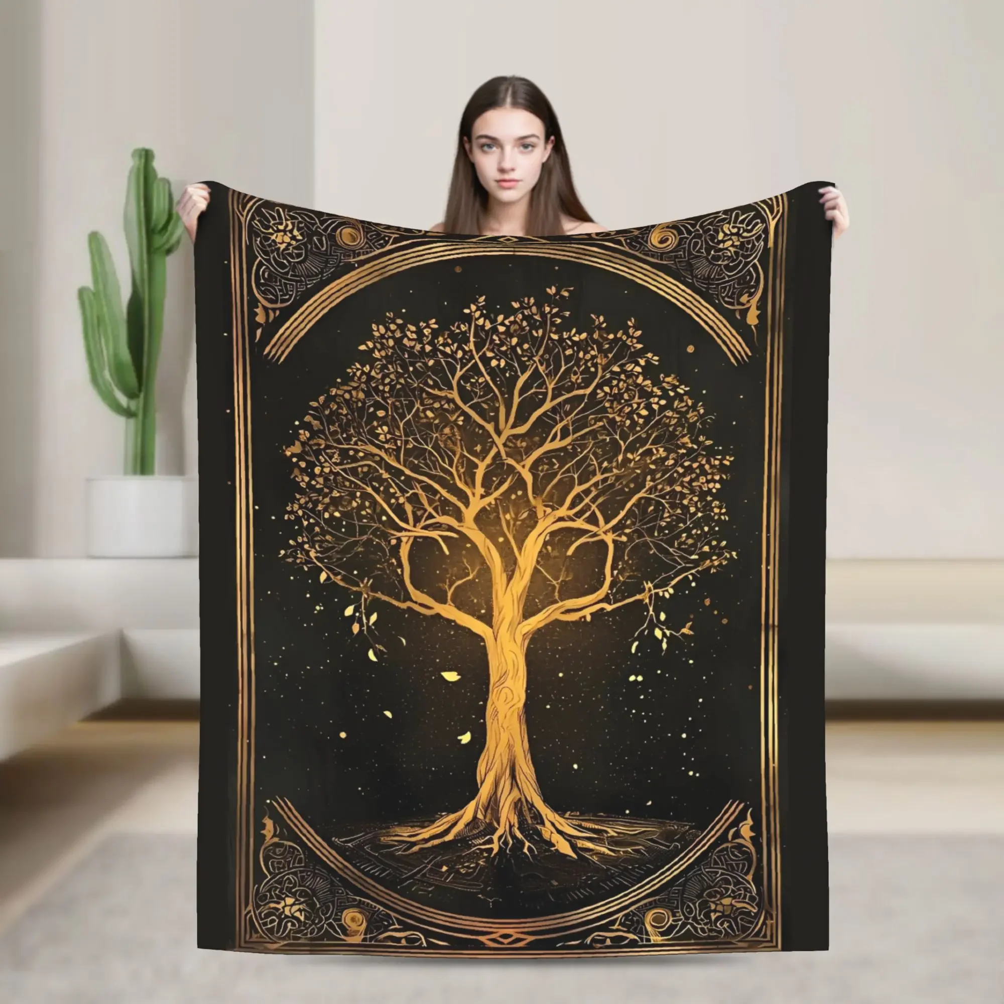 Origin Tree L-Lords Of The R-Rings Flannel Blanket  Soft Durable Bedding Throws for Living Room Trend Bedspread Sofa Bed Cover