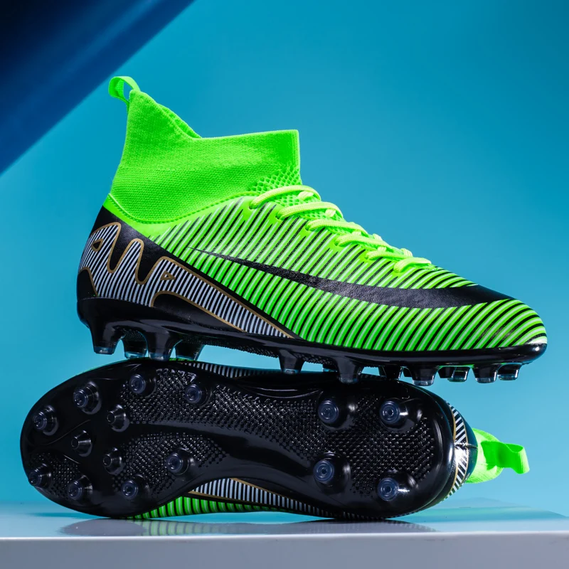 Adult Soccer Cleats Men Lightweight Football Boots Breathable Professional Sneaker Sport Athletic Ground Football Shoes