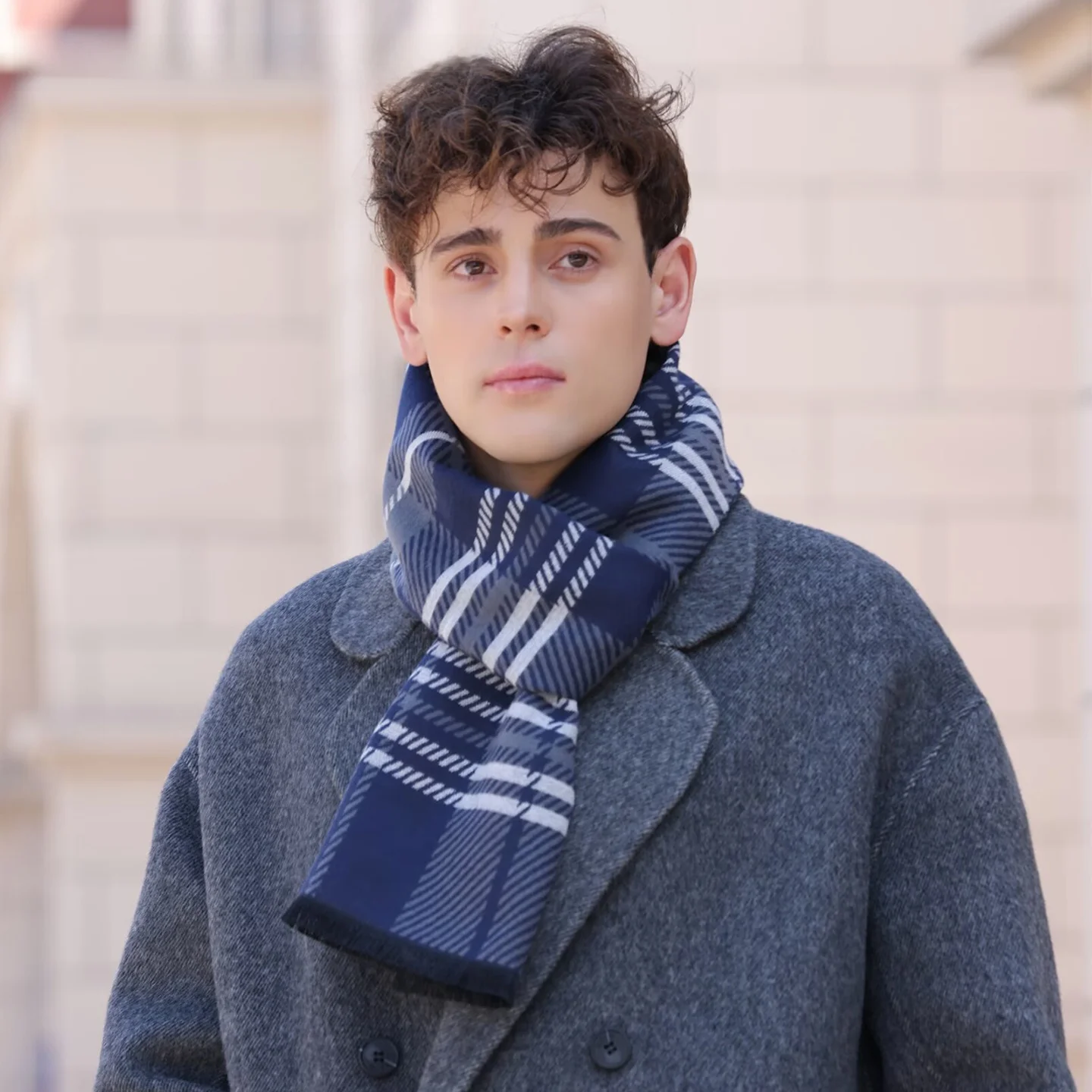 charliekelli-men's-plaid-scarf-faionable-winter-warm-versatile-ne-warmer-2026-new-sle-korean-sle-double-sided-polyest