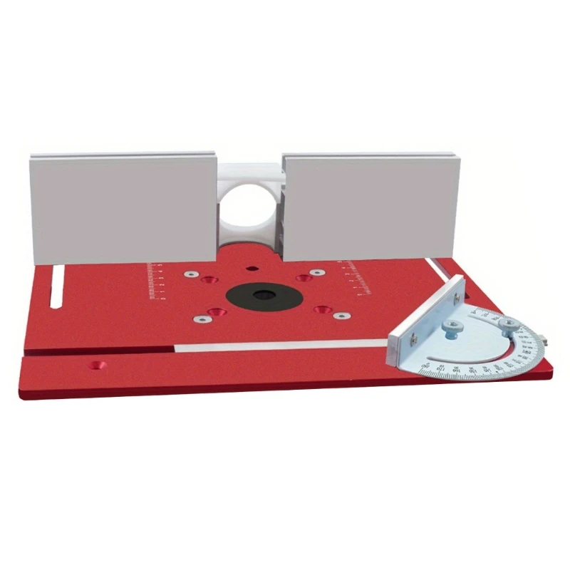 Aluminium Router Table Insert Plate Woodworking Benches Router Plate with Miter Gauge Guide Aluminium Fence Sliding