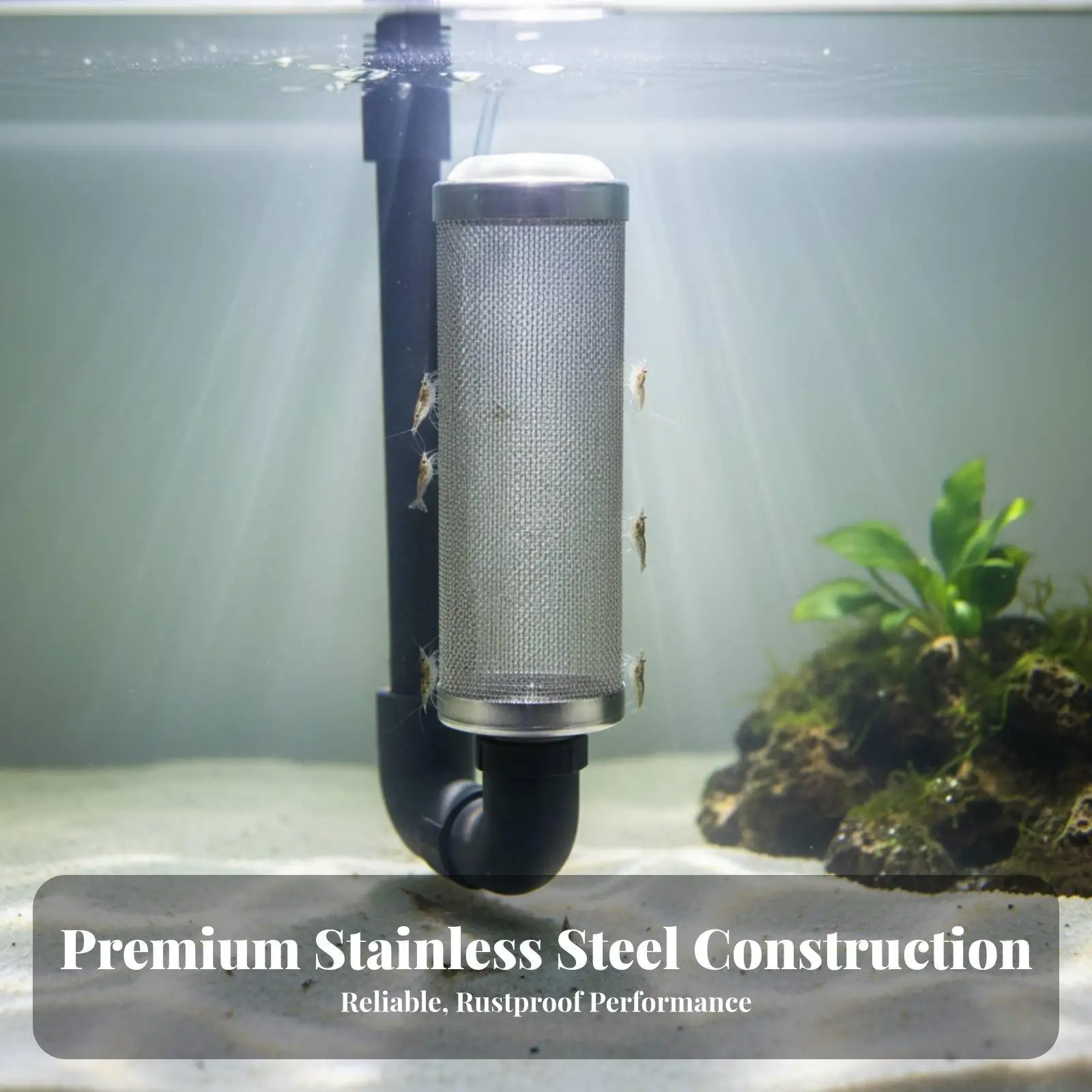 Stainless Steel Aquarium Inlet Protector Fine Mesh Intake Screen for Fish Tank Pump Canister Filter Shrimp Safety