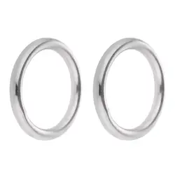 2pcs 25-60mm Dia. Smooth Welded Precision Polished 304 Stainless Steel Marine Boat Round O Ring Hammock Yoga Hanging Ring