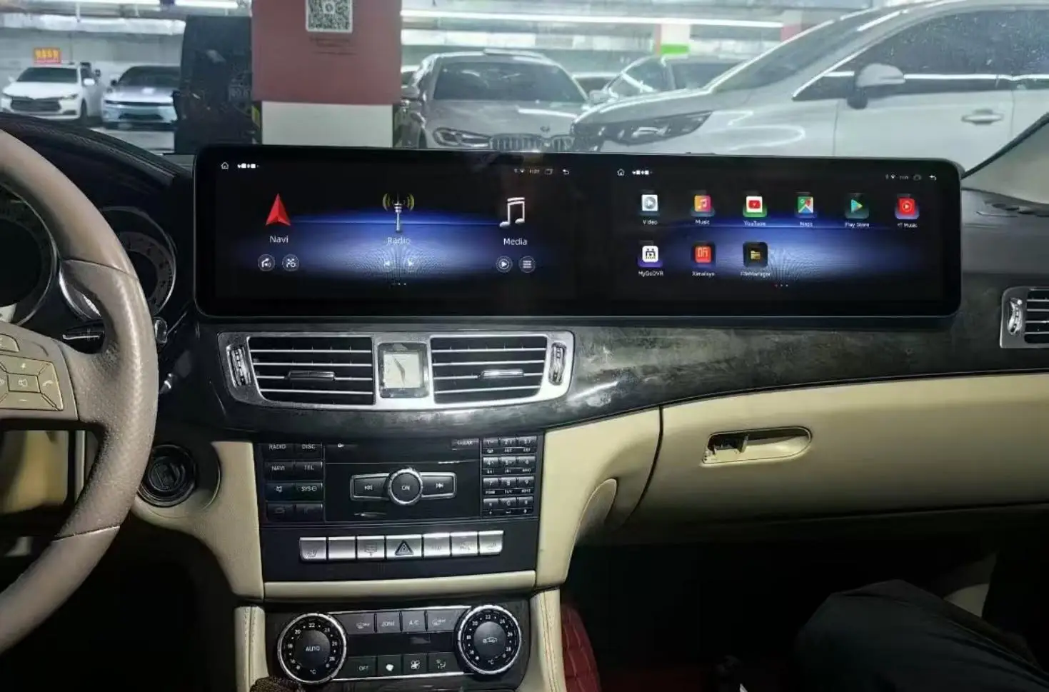 شاشة مزدوجة 25.6 بوصة أندرويد 13 لسيارة Mercedes Benz E W212 2009-2015 RHD LHD Qualcomm GPS والملاحة Carplay راديو السيارة شاشة تعمل باللمس #4