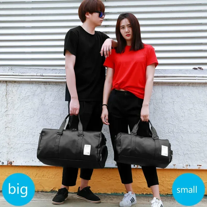 Gym Bag Leather Sports Bags Dry and Wet Separation Handbag For Women Training Fitness Yoga Travel Luggage Shoulder Sport Bag