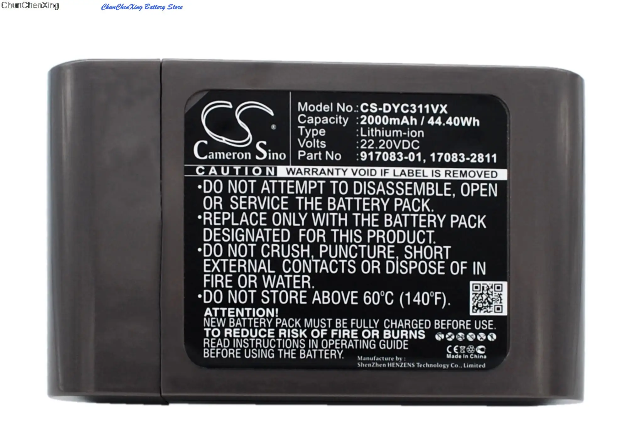 

Cameron Sino 2000mAh Battery for Dyson DC31, DC34, DC35, DC44, DC44 Animal, please note: this battery is 22.2V