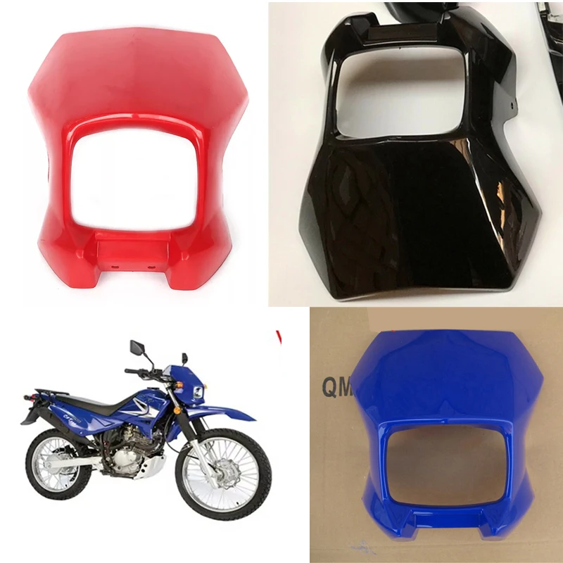 Motorcycle Head Light Cover for Suzuki Qingqi Genesis GS200 GXT200 QM200GY Front Wind Shield Red Blue Black Plastic Cowling Case