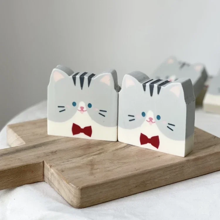 Raspador de sabão artesanal e ferramenta de modelagem Kitty Cat Raspadores de sabão Ferramenta de modelagem Vários designs Raspador personalizado