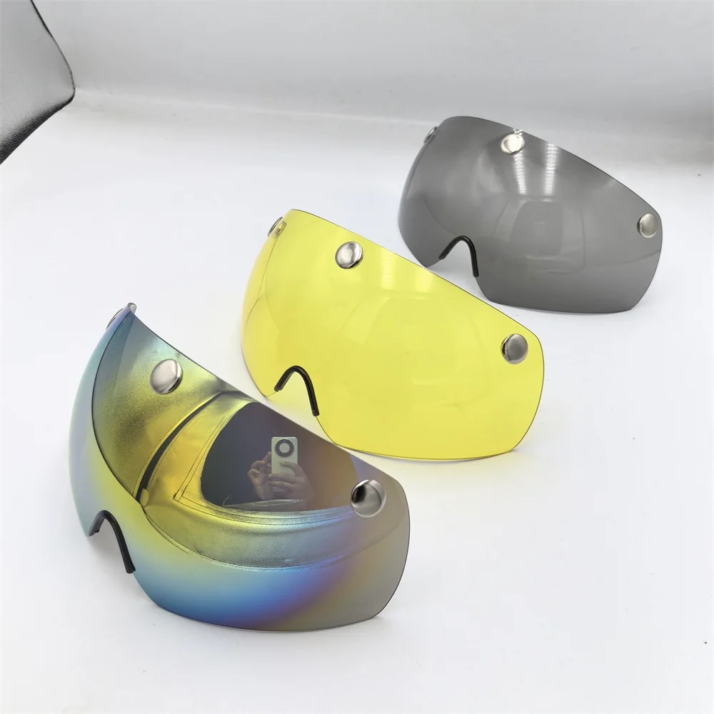 Neuer 290g Aero TT Rennrad-Helm mit Schutzbrille, Unisex Fahrrad-Sporthelm mit CB-16-Linse – Detail 9