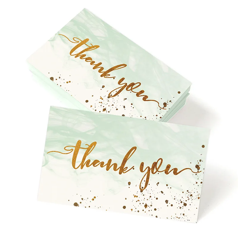 20/50/100 Sheets/lots Thank You Card Gift Packaging Decor Card Greeting Card Wedding Business Festival Party Invitation Card