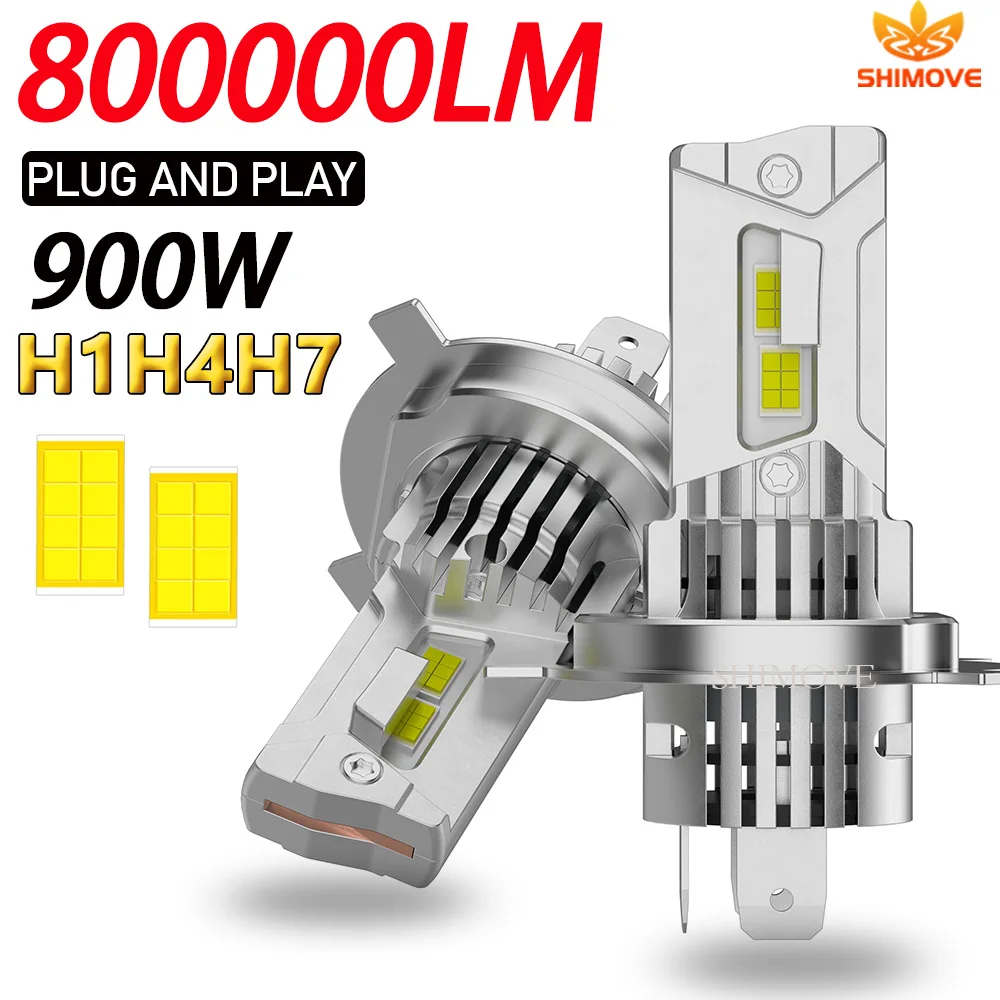 H4 LED Headlights H1 H7 800000LM Auto Turbo LED Ampoule 6000K 12V Super Bright Car Moto Plug&Play Mini Headlamps Fog light Lamp