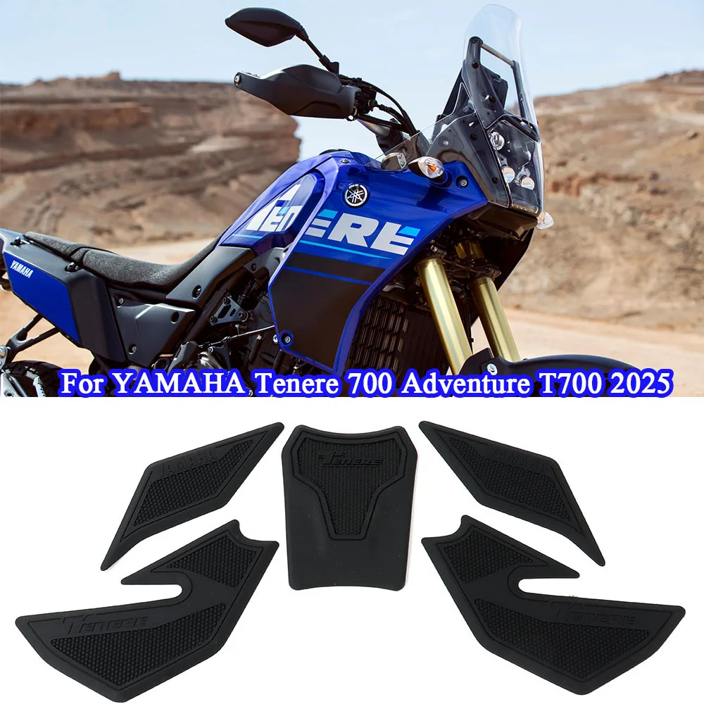 Image of Für Yamaha Tenere 700 Abenteuer T700 2025, Motorradzubehör, rutschfeste seitliche Kraftstofftank-Aufkleber, wasserdichter Pad-Gummi-Aufkleber