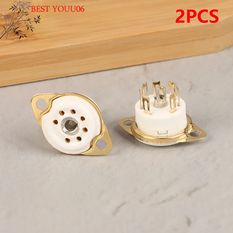 (YOUU06) Base de válvula de tubo de vacío de cerámica B7G de 7 pines, 2 piezas, para 6Z4/EAA91/EC92, etc. Chasis de Montaje para Amplificador de Audio Vintage DIY