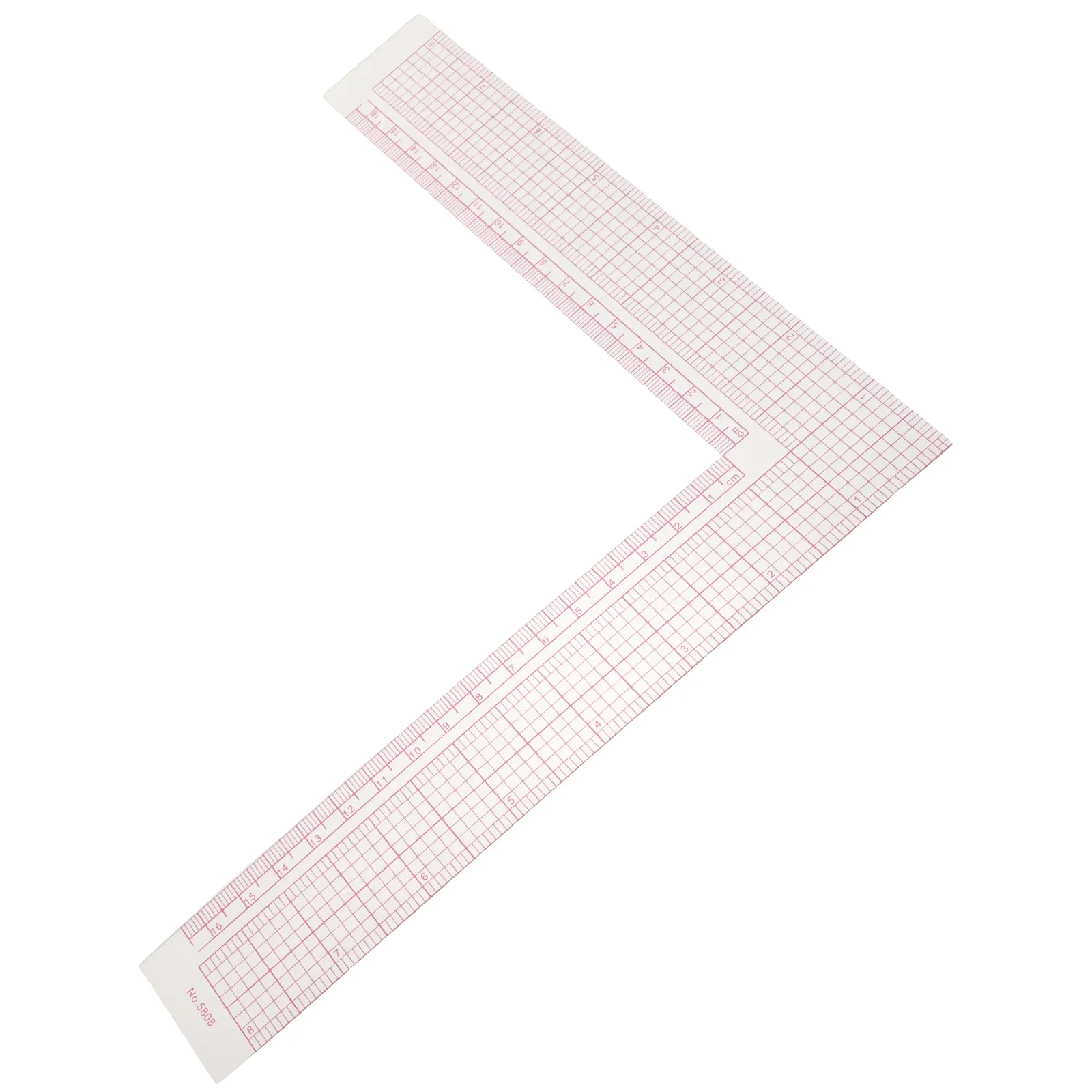 L-shaped Sewing Ruler Tape Measure Professional Tailor Supplies Quilting Right Angle Metal Fabric Clear Rulers