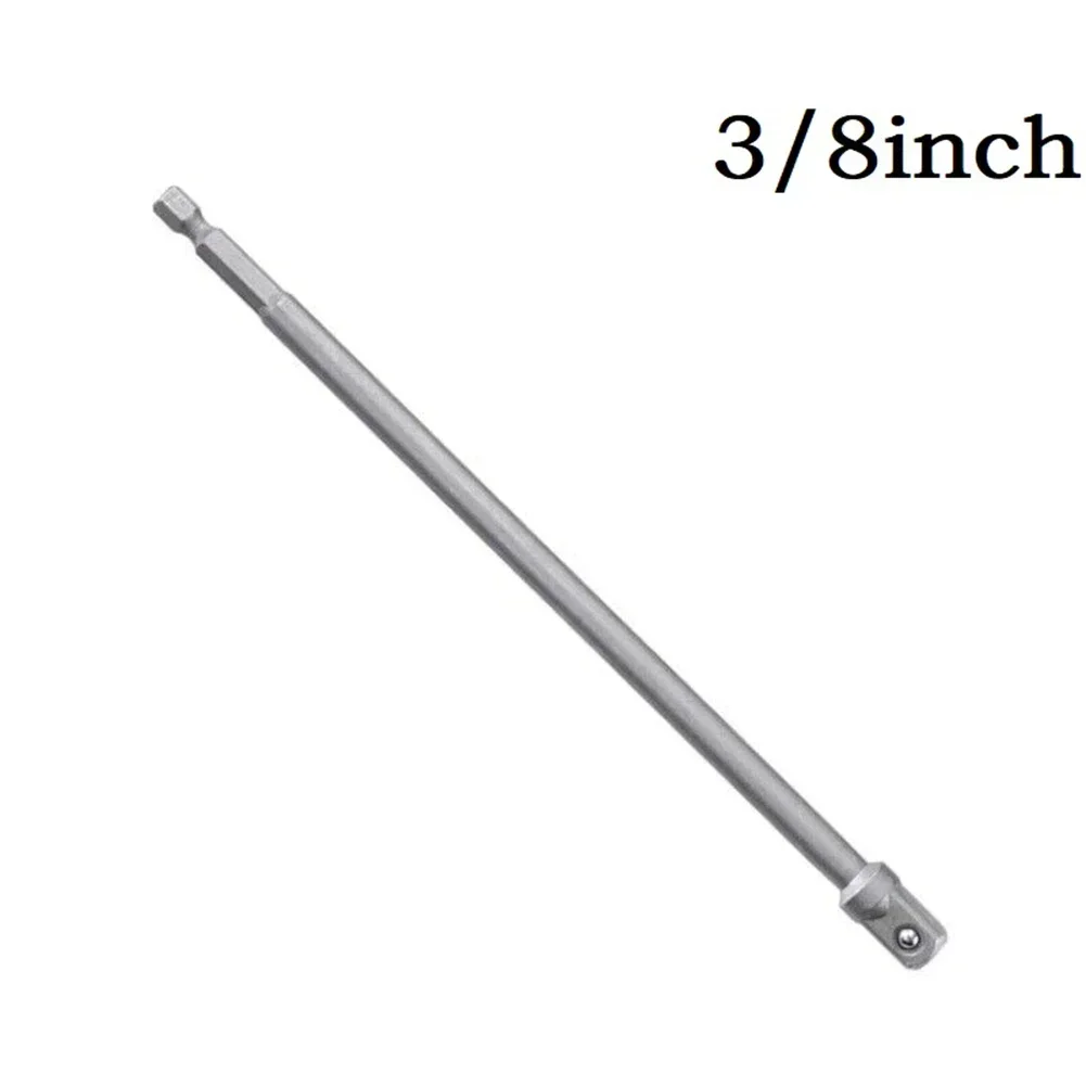 1pc 200mm Socket Adapter Chrome Vanadium Steel Hex Shank To 1 4 3 8 1 2 Extension Drill Bits Bar Adapter Extension Tool