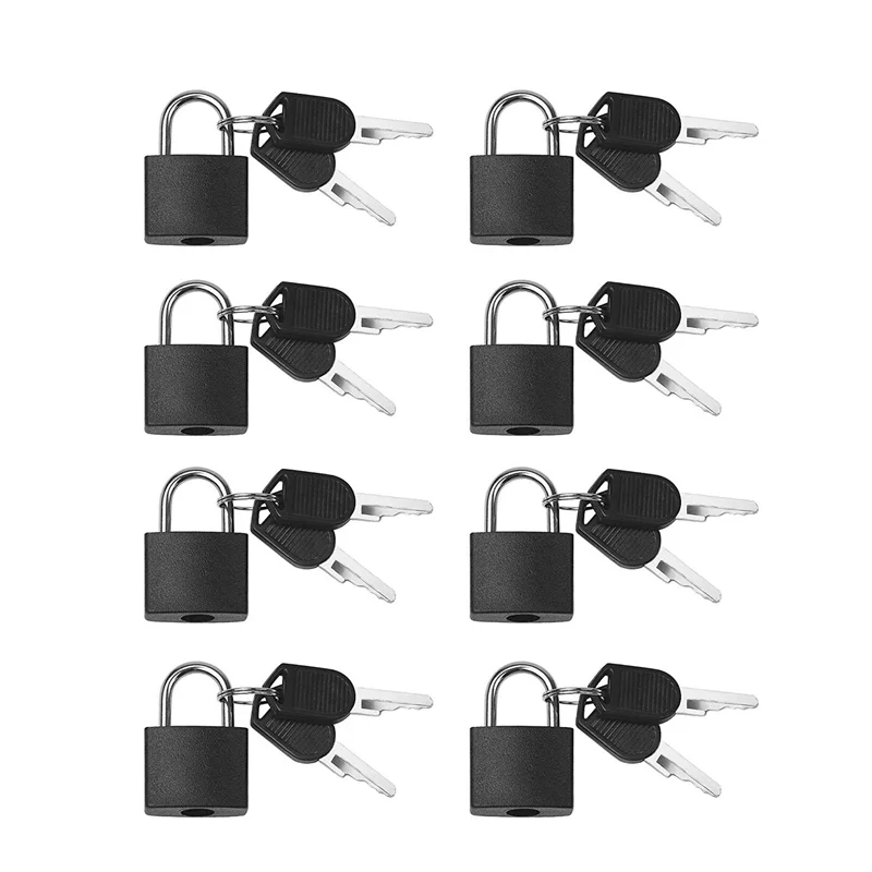 

B92B-16 Pack Locks Small Padlock With Key Luggage Gym Locker Lock Mini Colorful Padlock For Outdoor School Home B