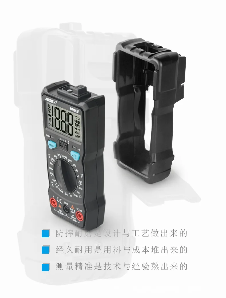 Imagem -06 - Mestek-high Velocidade Intelligent Full Gear Anti Burn Multímetro Portátil Multifuncional Reconhecimento Totalmente Automático Dm90e
