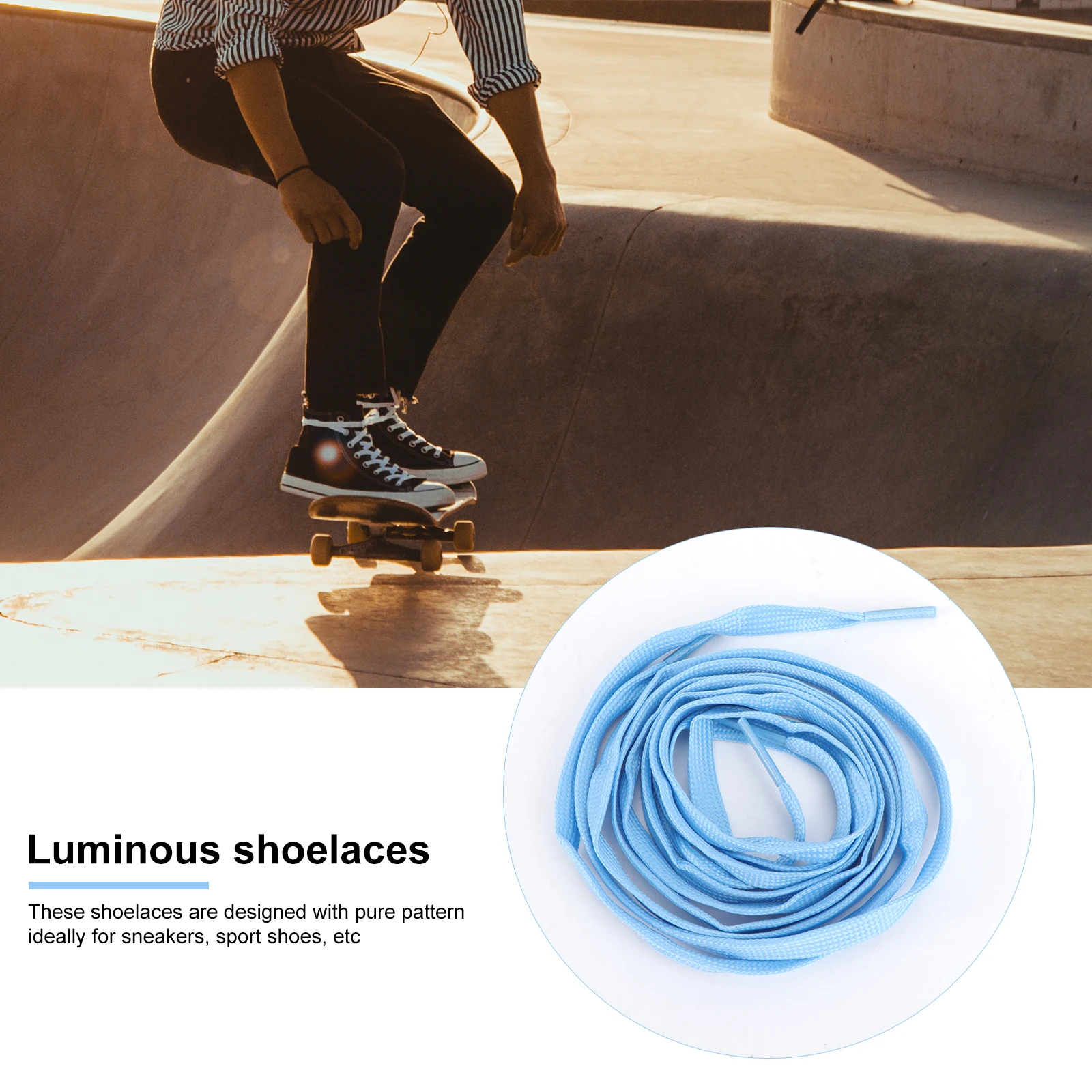 

Fluorescent Shoelaces Stretchy Light up for Adults Glow in The Dark Luminous Shoes