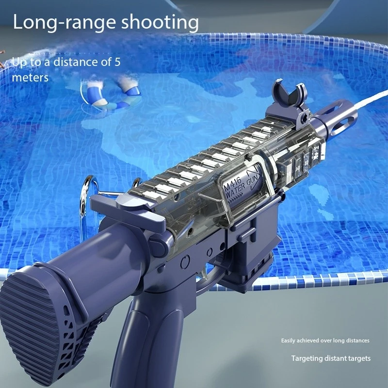 M416 ปืนของเล่นกีฬายิงกลางแจ้งของเล่นน้ําปืนฤดูร้อนชายหาดลูกบอลน้ําของเล่นเด็ก Interactive เกมเด็กของขวัญ