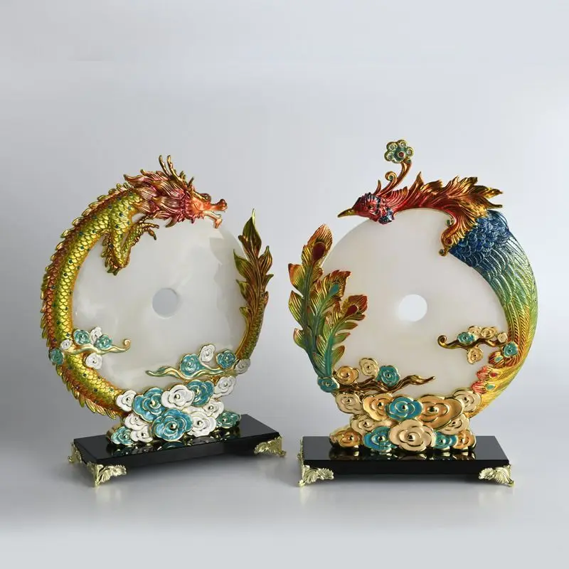 Ping An buckle Chinese style creativity, enamel color handicrafts new Chinese style, new home wedding gift ornament