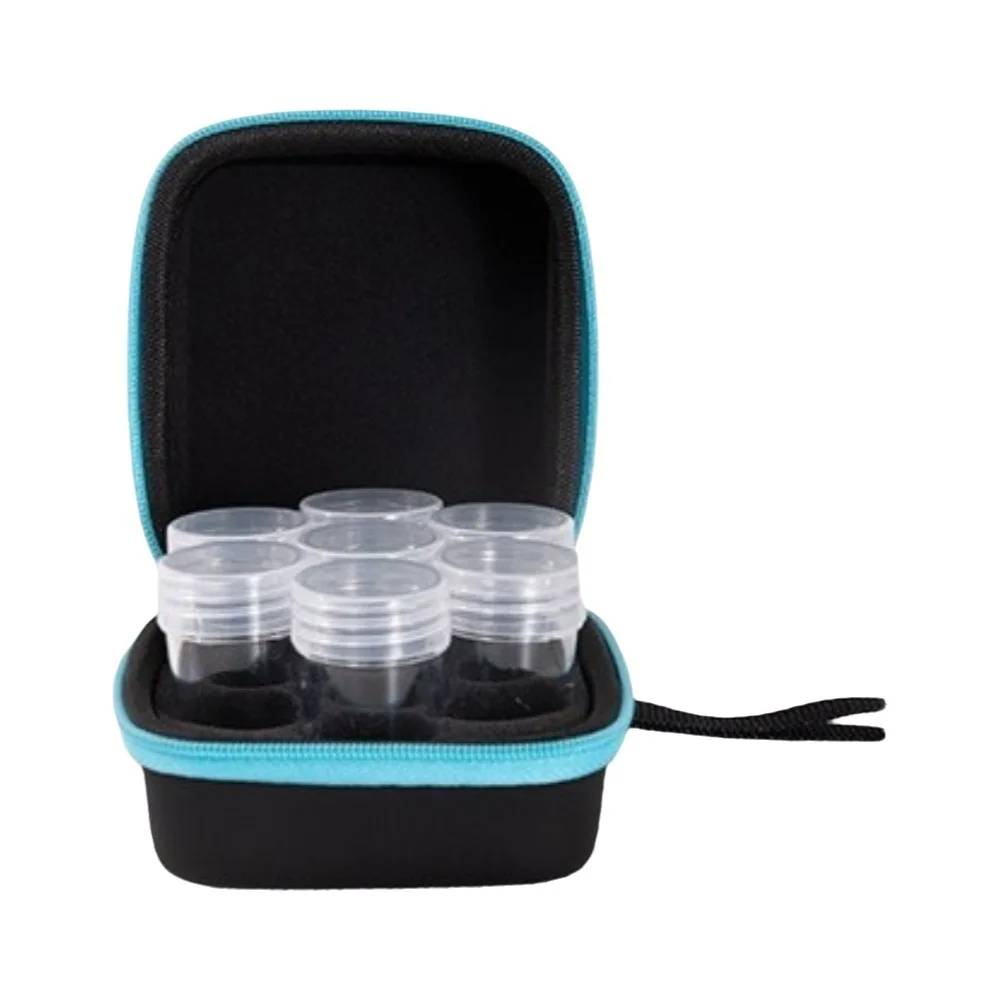 

EVA 7 Bottles Storage Case Hard Shell Waterproof Essential Oil Case Wear-resistant Dust-proof Insulin Organizer for Home
