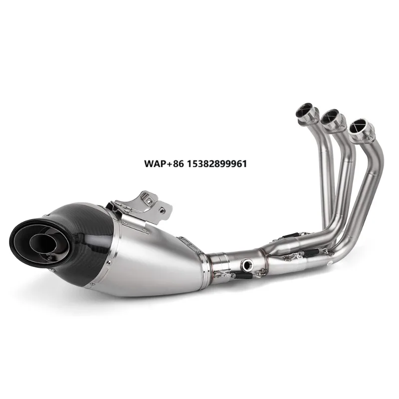 

Stainless Full Exhaust Muffler Styem Motorcycle Front Exhaust Tube Pipe Racing Linefor MT09 FZ09 Exhaust Pipe 2014-2022 Racing