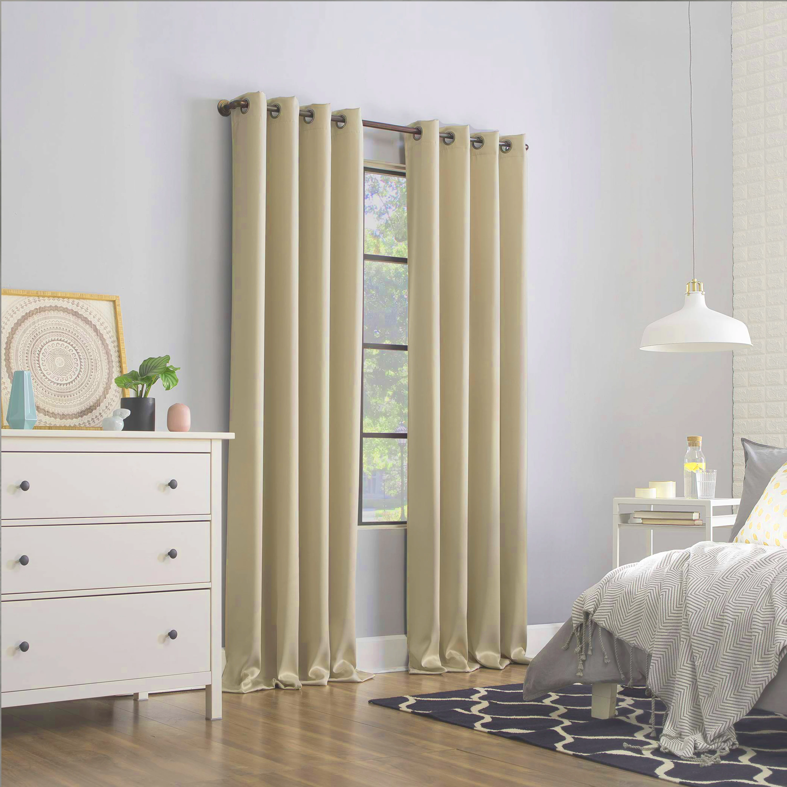 

1 piece fashion simple solid color blackout curtains, block the sun to protect privacy, suitable for bedroom living room kitchen