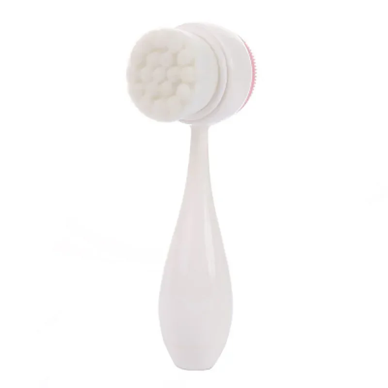 1Pcs Double Side Face Washing Brush Deep Cleaning Skin Care Tool Silicone Facial Cleanser Brush Face Cleaning Massager