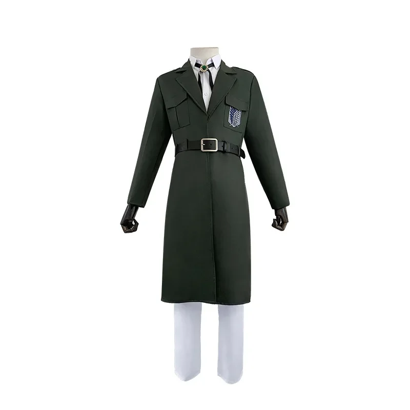 Costume de Cosplay attaque sur Titan, cape verte, Corps d'enquête, ensemble complet d'uniformes Cos Allen, manteau Long vert armée