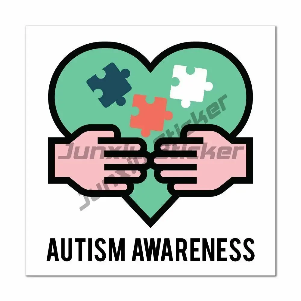 Love Autism Awareness Emblem Color Puzzle Creative PVC Sticker for Decorate Motorcycle Van Wall Room Bicycle Decal Accessories view 4