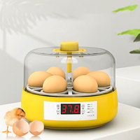 Mini Egg Incubator 4/6 Eggs Hatcher Temperature Humidity Control Digital Incubator for Chicken Duck Bird Pigeon Farm Tool