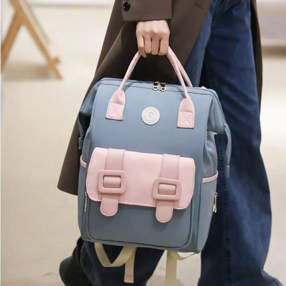 Korean Style Diaper Bag Backpack Durable Large Capacity Maternity Bag Wear-resistant Practical Travel Backpack Baby Care