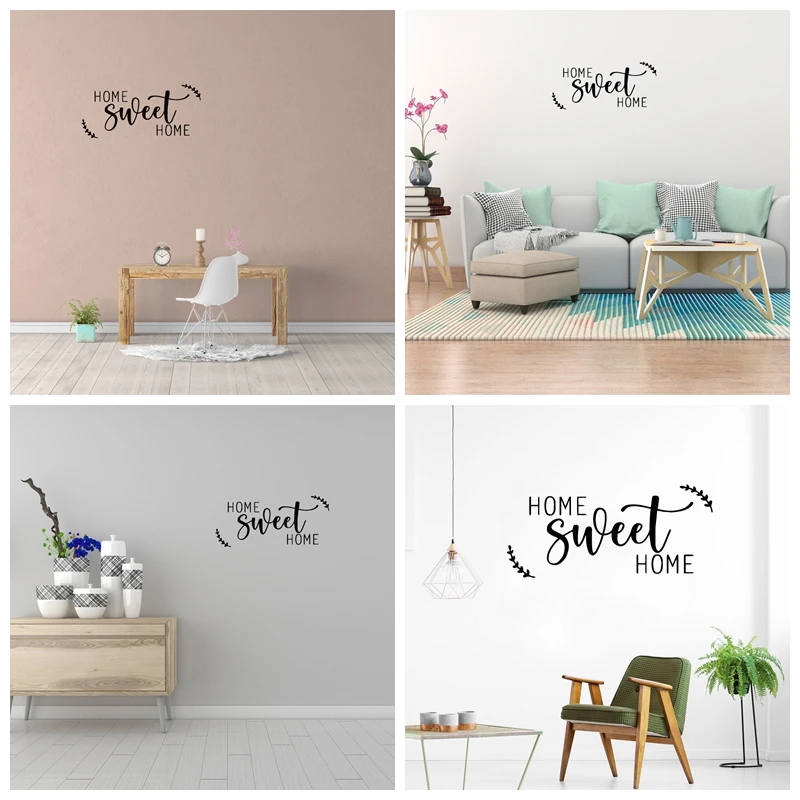 

1 pc home sweat Wall Sticker Self Adhesive Vinyl Waterproof Wall Art Decal For Kids Room Living Room Home Decor Wall Art Decal