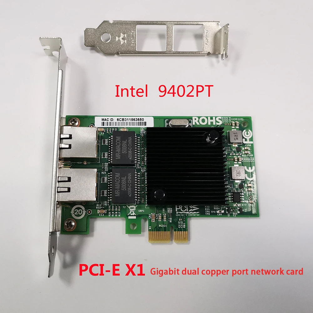 82571 9402PT PCI-E X1 Dual Port Gigabit Ethernet Network Card